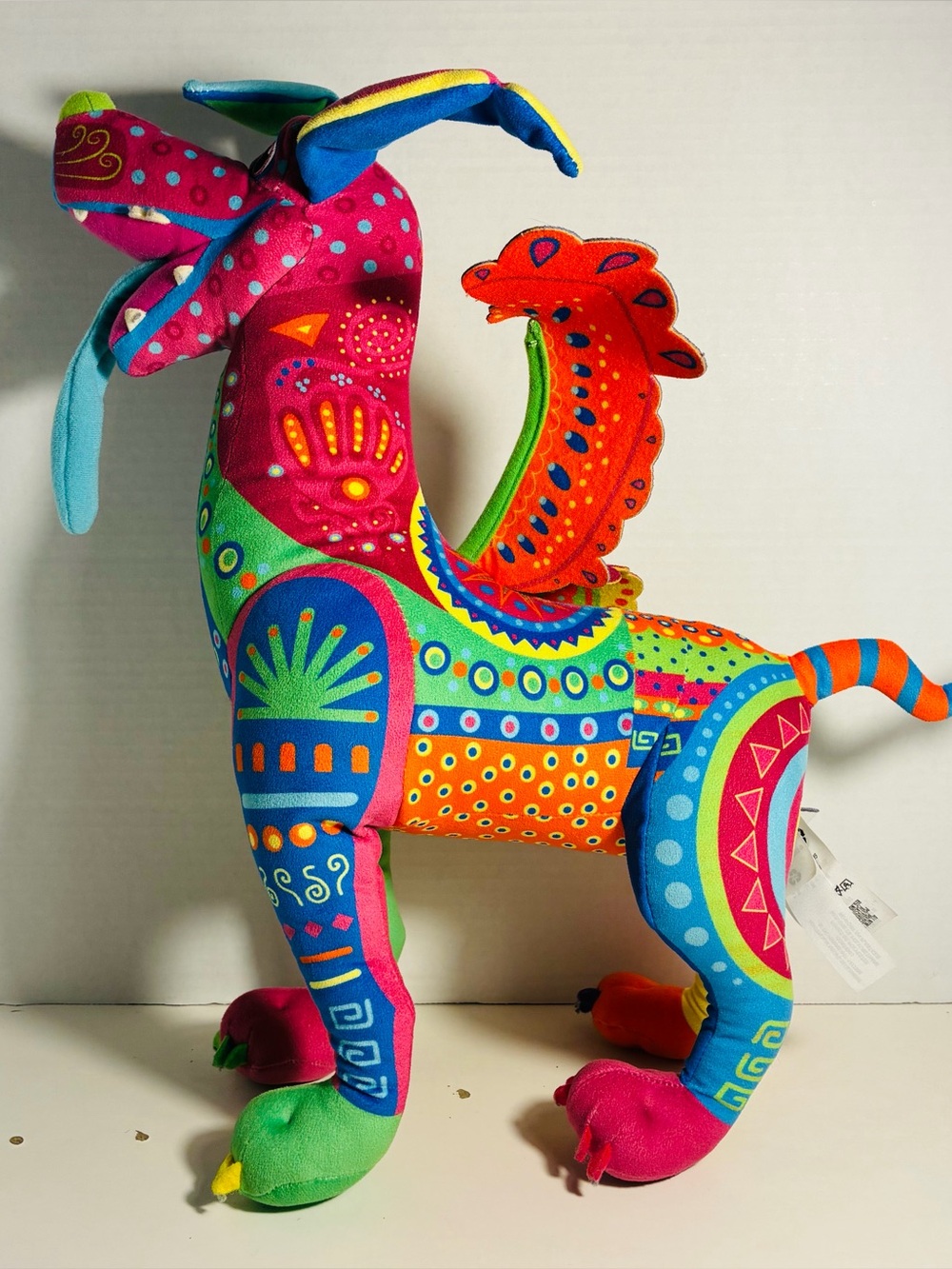 Disney Store Pixar Coco Dante Dog Alebrije Rainbow Plush Spirit Day Of The Dead